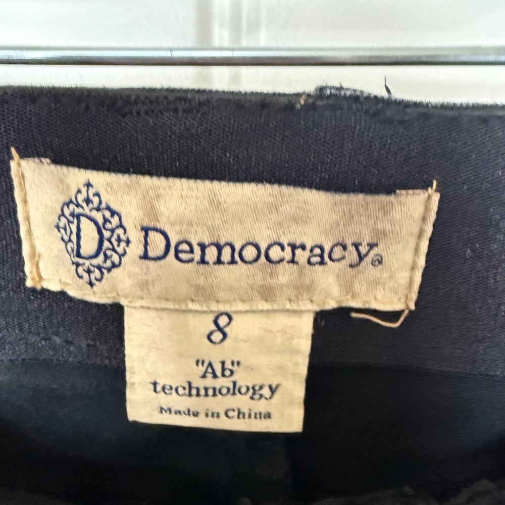 Democracy Skinny Jeans Women Size 8 Black Excellent Ab Technology Stretch Denim - Picture 3 of 7